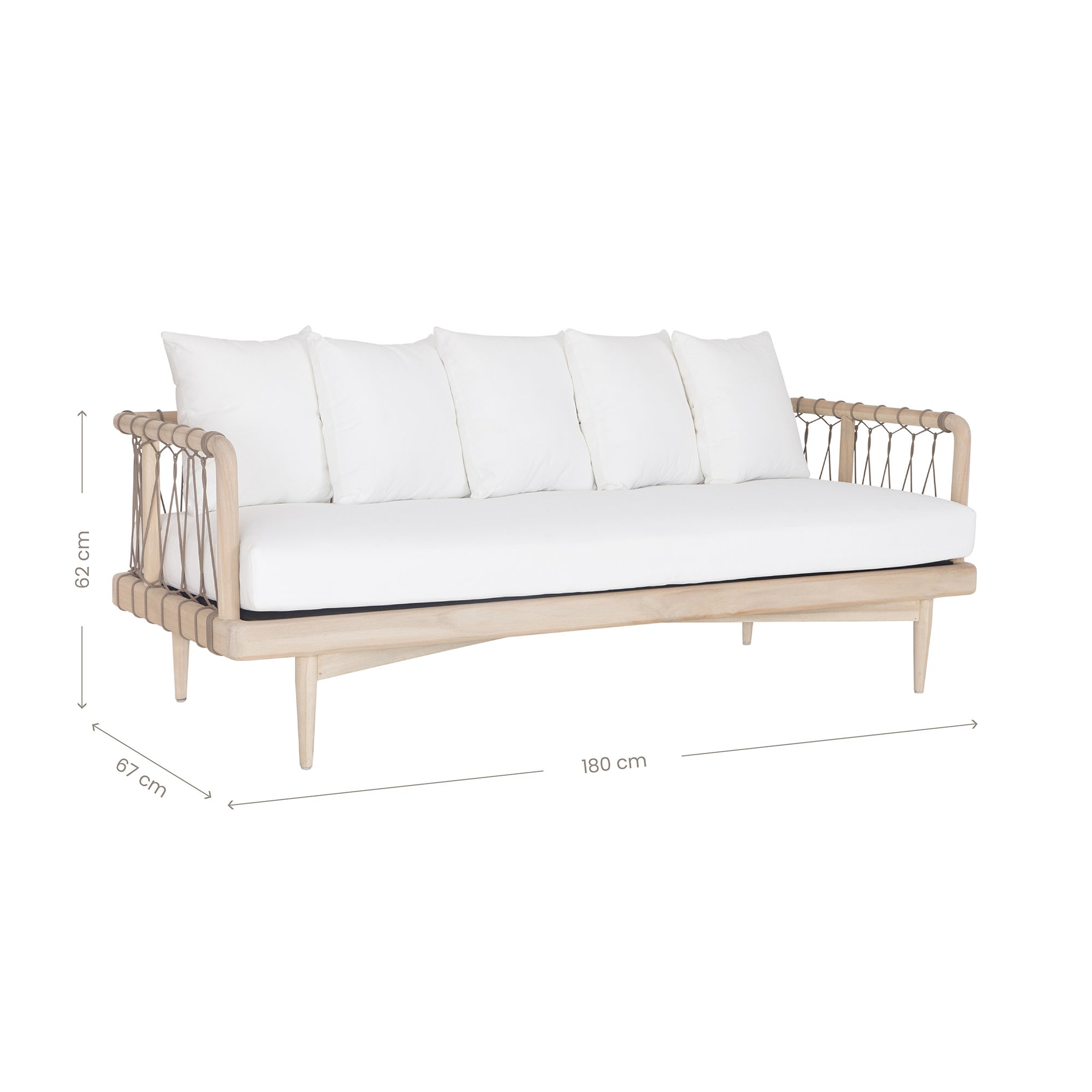 Tamala Teak Outdoor Three Seater Sofa - KULALA Living