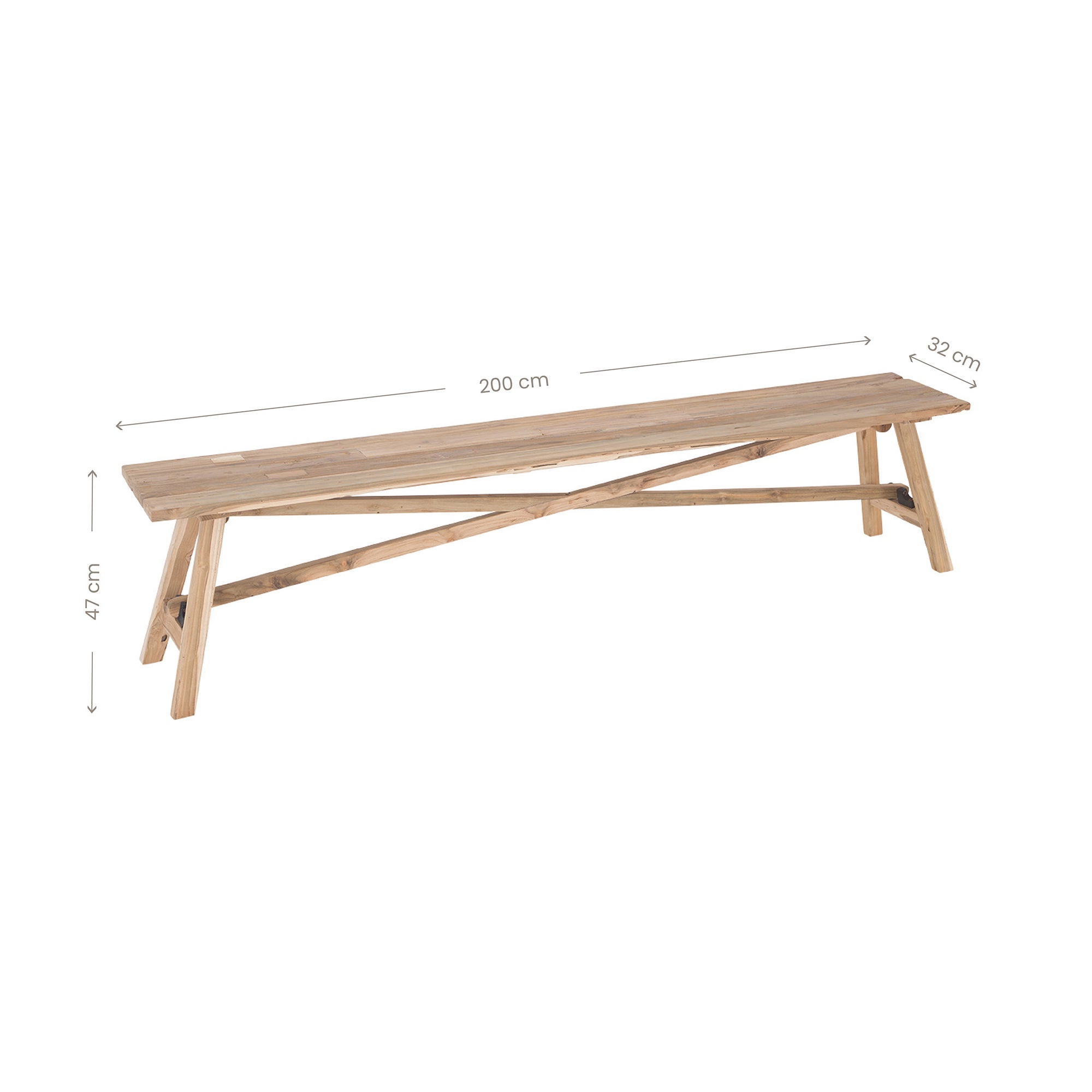 Tara Recycled Teak Bench - KULALA Living