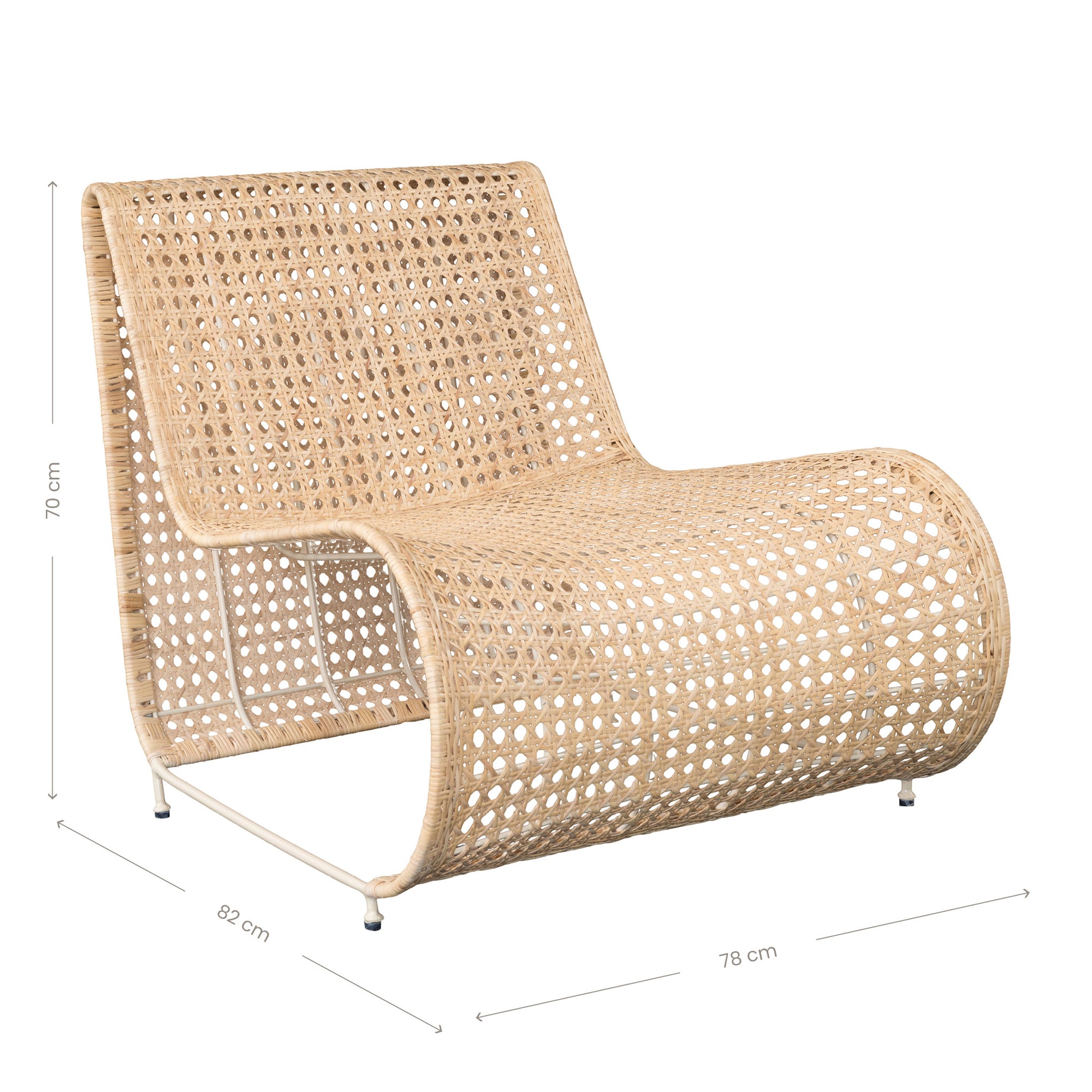 Tenun Curved Rattan Occasional Chair - KULALA Living