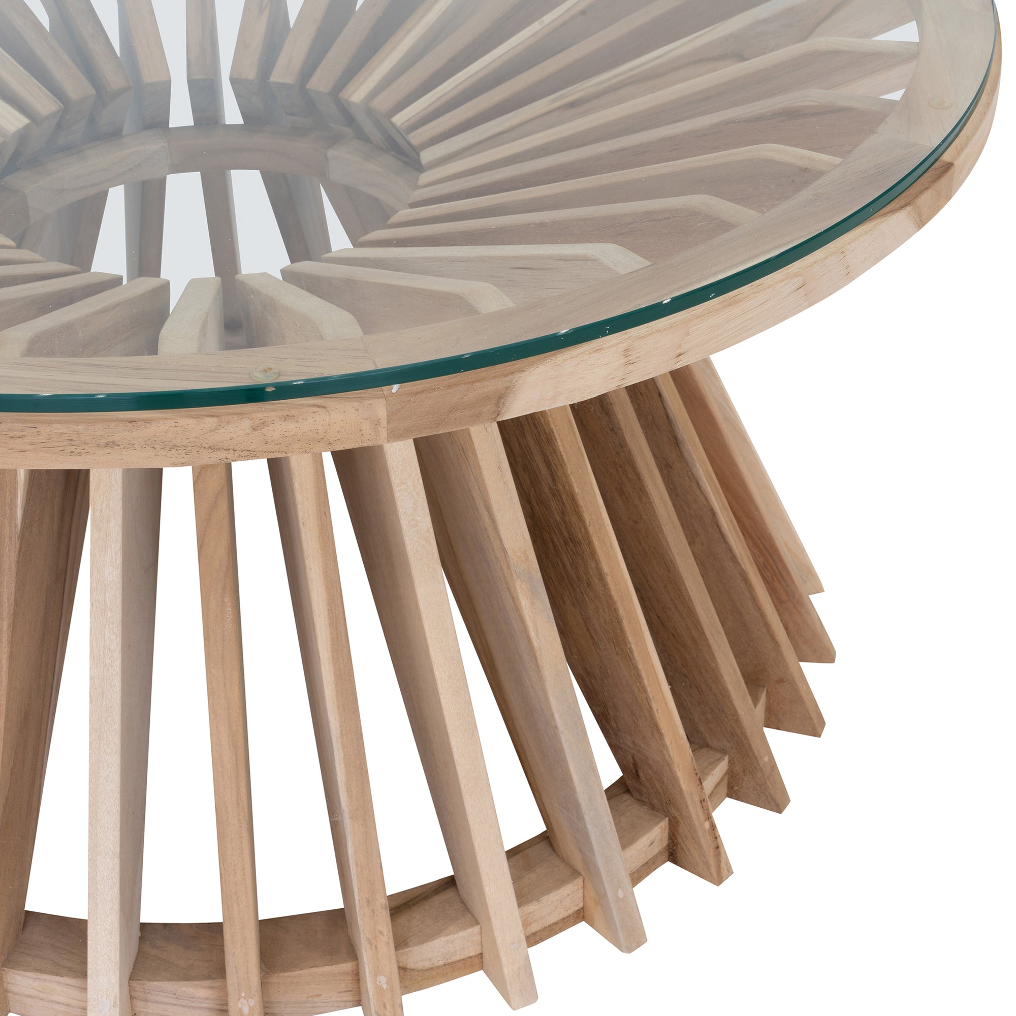 Nakuru Teak Glass Top Coffee Table - KULALA Living