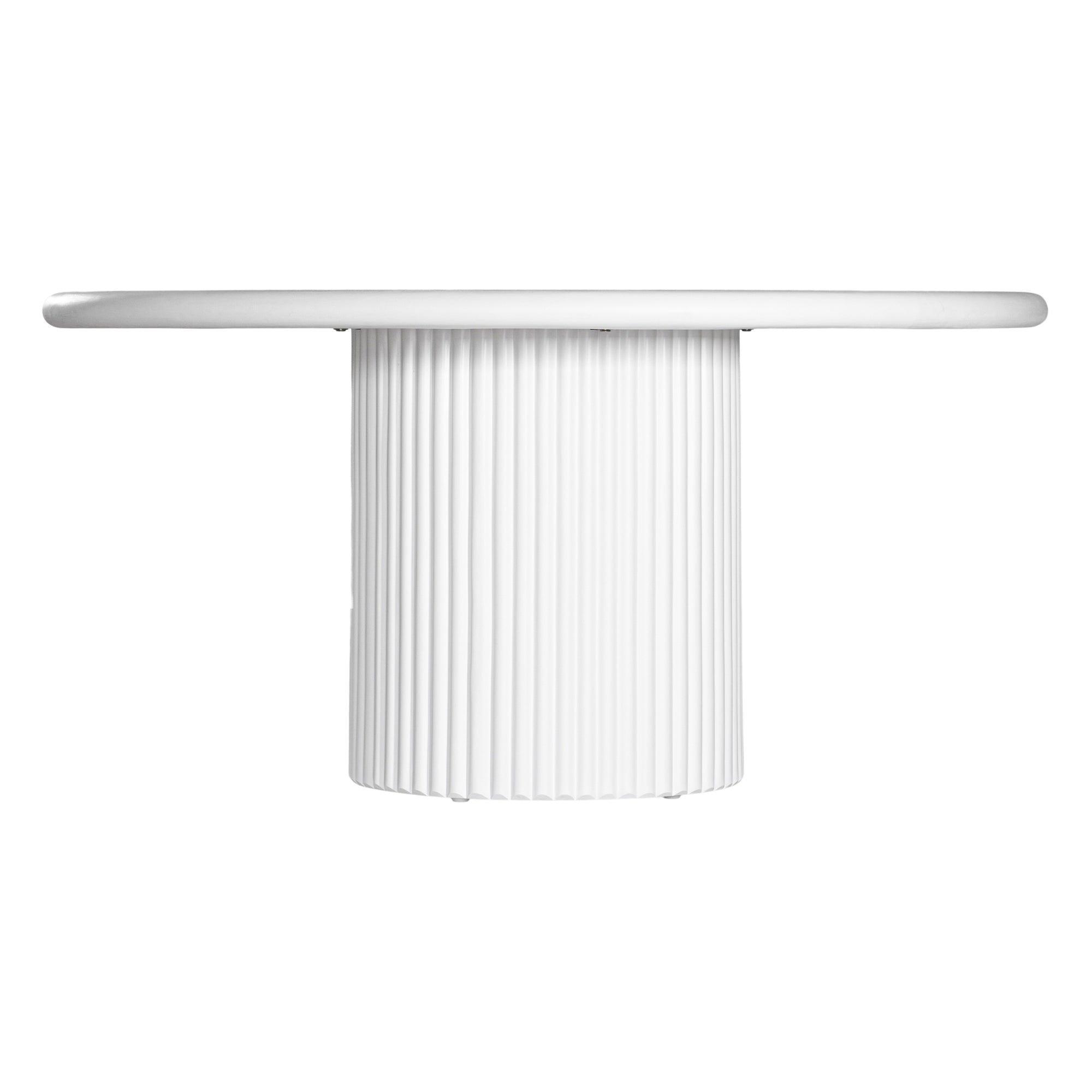 Alama Round Concrete Dining Table White - KULALA Living