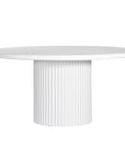 Alama Round Concrete Dining Table White - KULALA Living