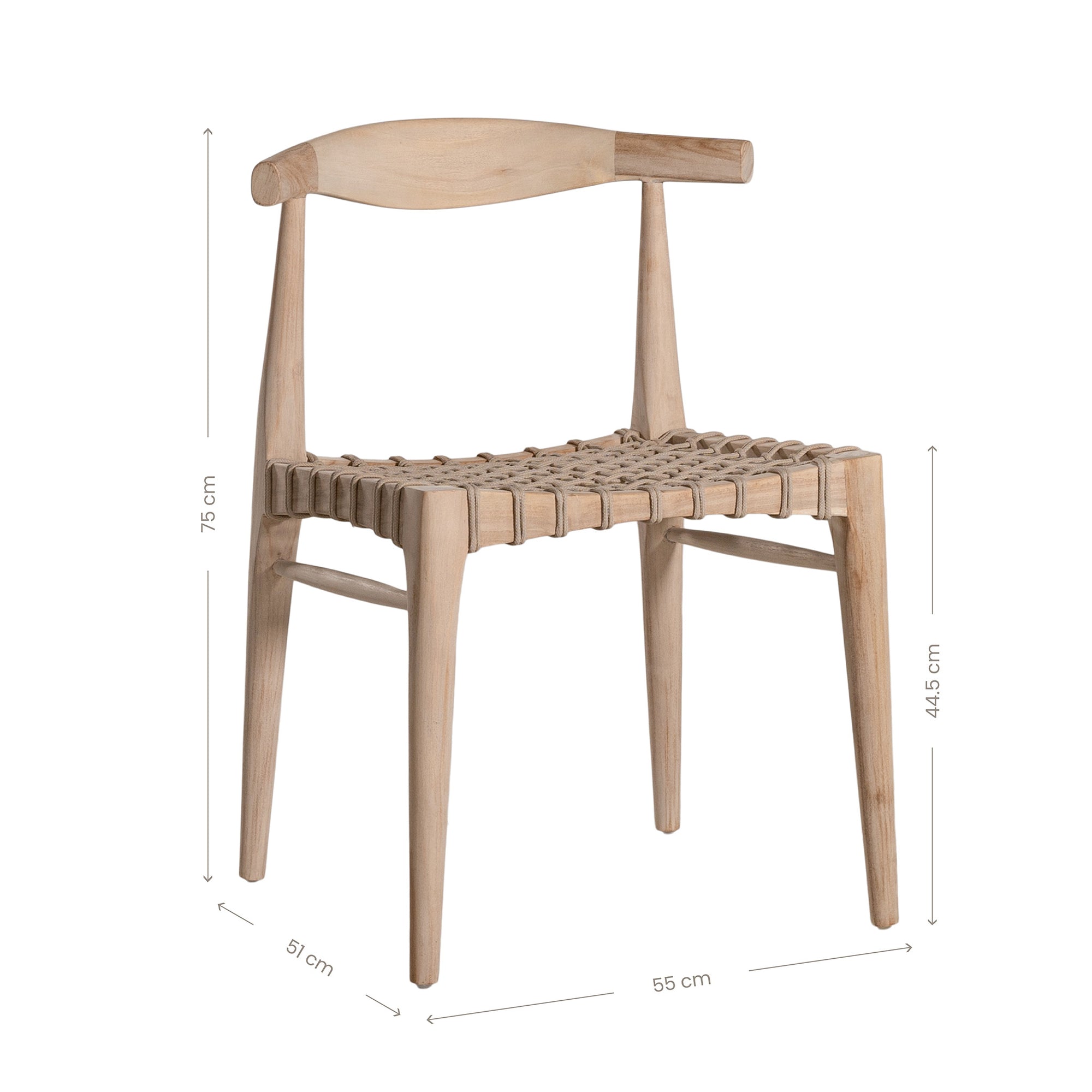 Amaadi Teak & Rope Dining Chair - KULALA Living