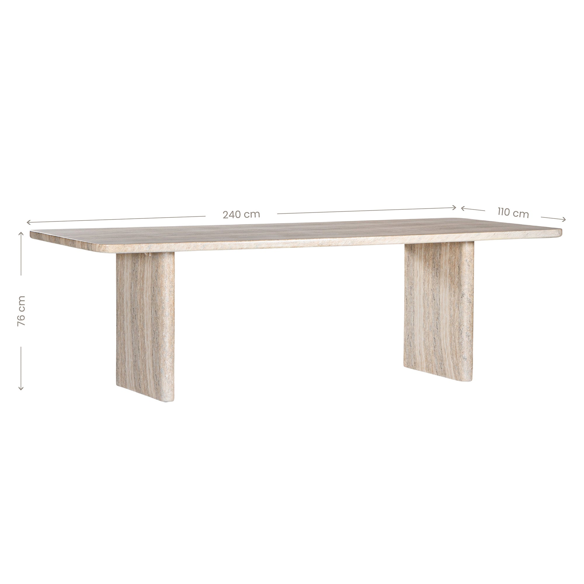 Amani Hydro-Dipped Concrete Dining Table Stone - KULALA Living