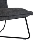 KULALA Living modern black lounge chair featuring a plush cushioned seat and backrest, supported by a sleek black metal frame for a contemporary and comfortable seating experience