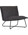 KULALA Living modern black lounge chair featuring a plush cushioned seat and backrest, supported by a sleek black metal frame for a contemporary and comfortable seating experience