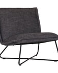 KULALA Living modern black lounge chair featuring a plush cushioned seat and backrest, supported by a sleek black metal frame for a contemporary and comfortable seating experience