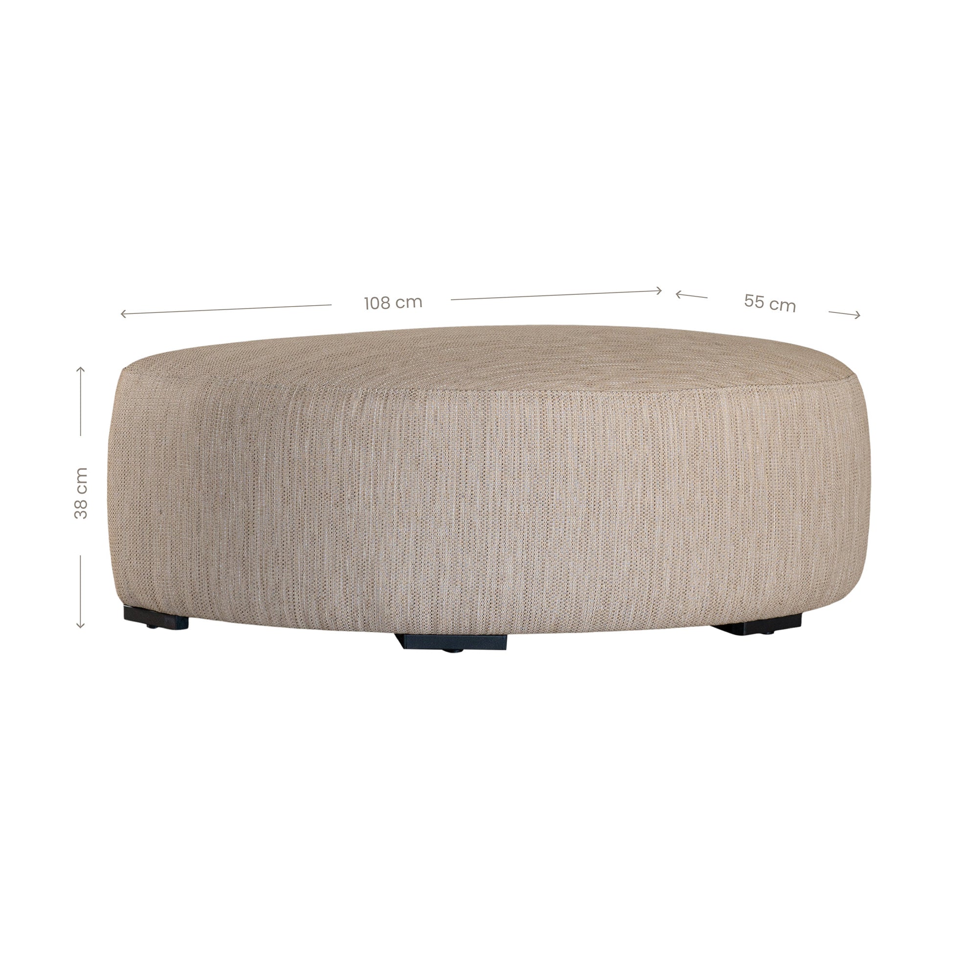 Travis Outdoor Ottoman Latte