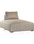 Travis Outdoor Sofa Chaise Latte