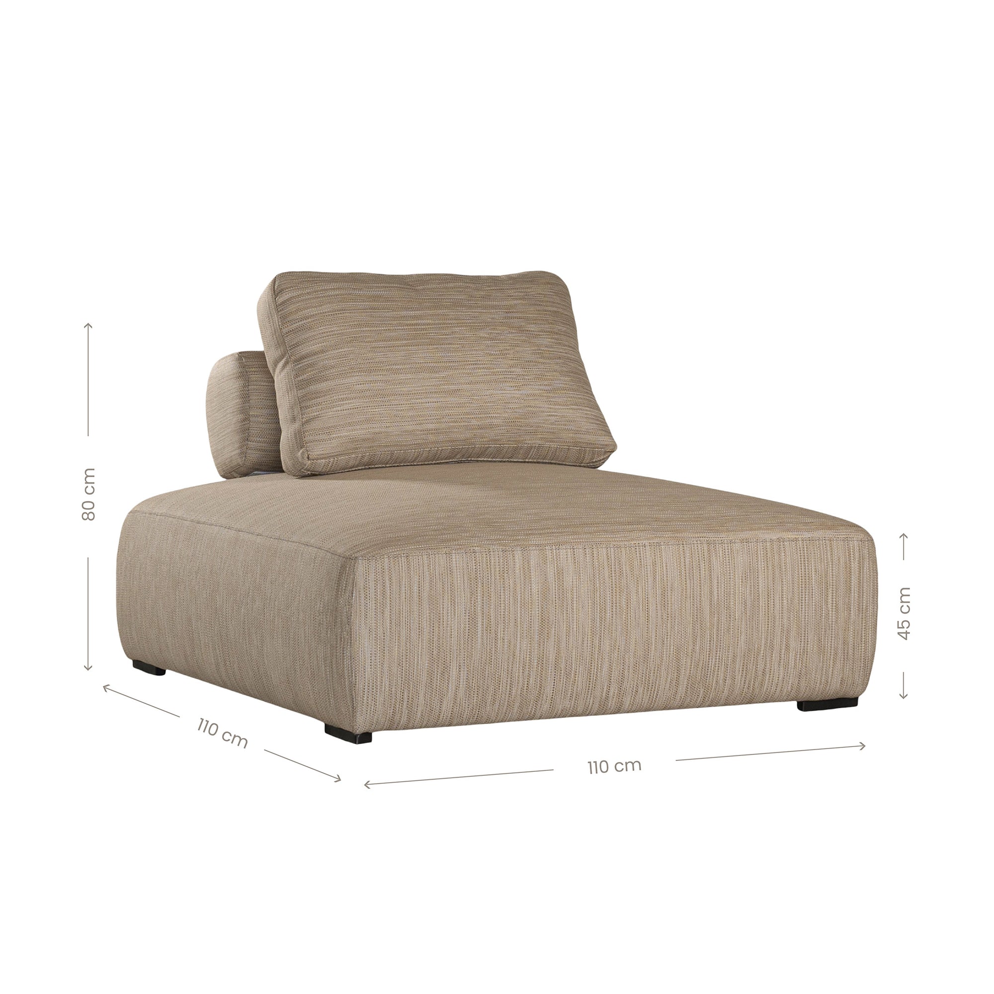 Travis Outdoor Sofa One Seater Latte