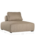 Travis Outdoor Sofa One Seater Latte