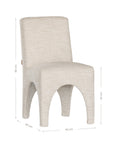 Tucan Curved Dining Chair Natural Fabric