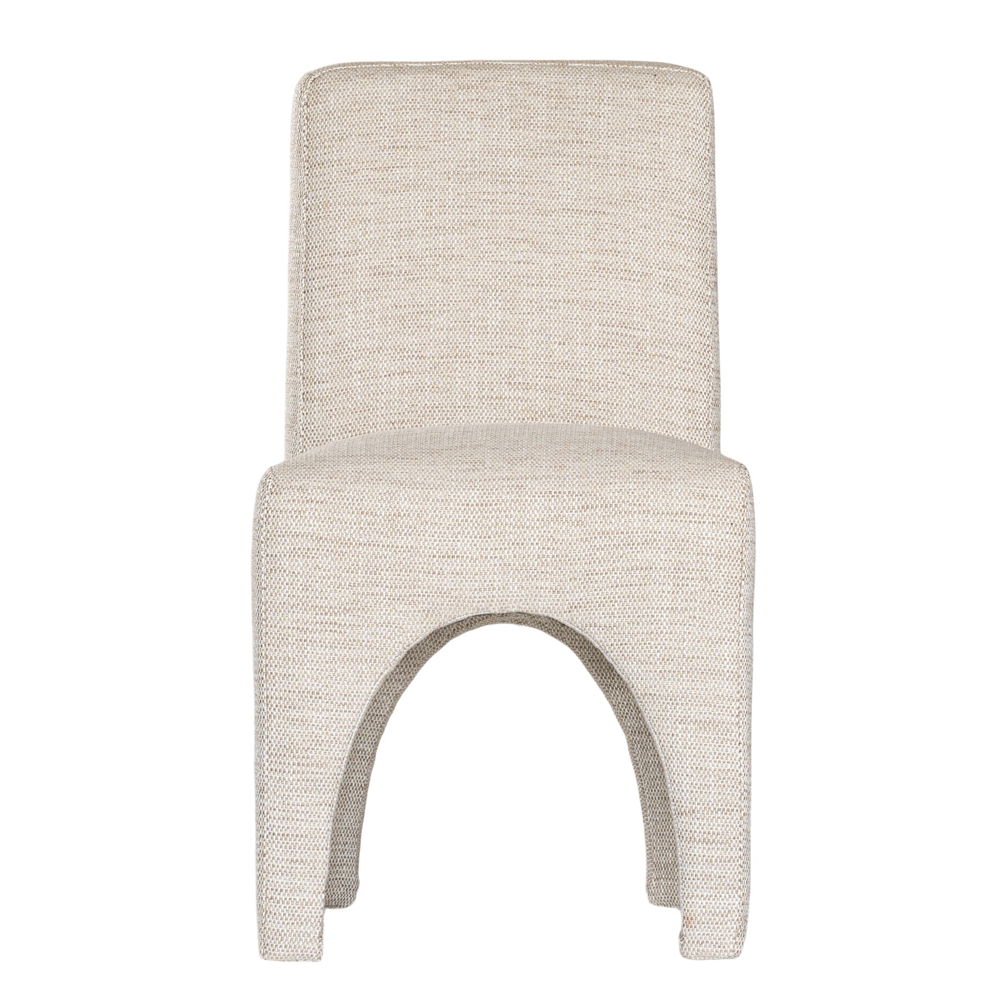 Tucan Curved Dining Chair Natural Fabric