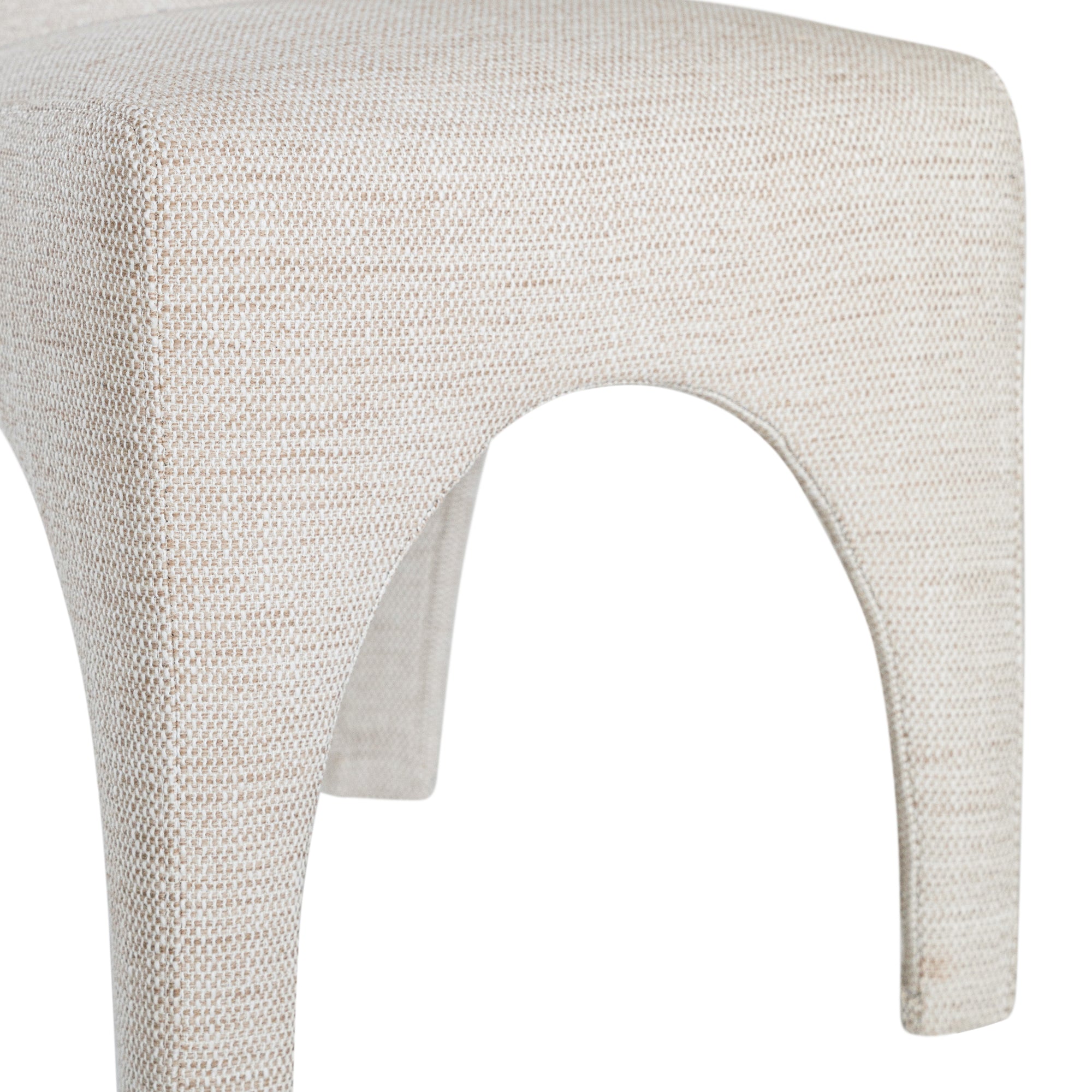 Tucan Curved Dining Chair Natural Fabric