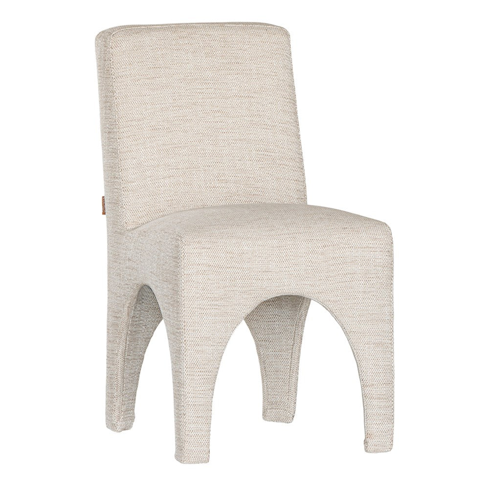 Tucan Curved Dining Chair Natural Fabric