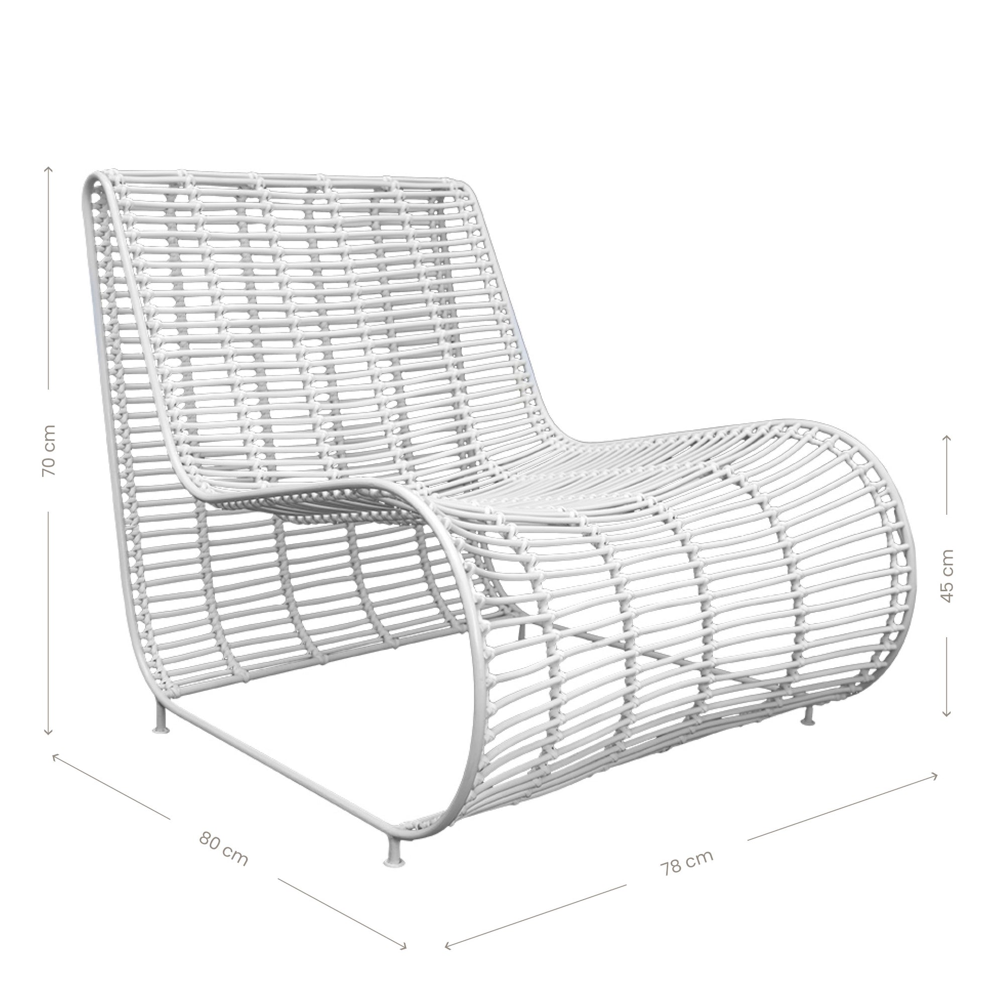 Villa Occasional White Iron Chair