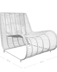 Villa Occasional White Iron Chair