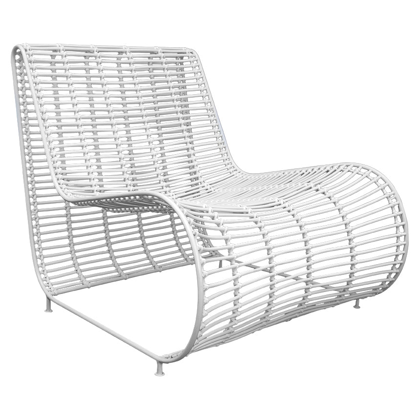 Villa Occasional White Iron Chair