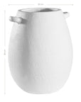 KULALA Living sculptural white ceramic vases with a textured finish and organic curved handles, perfect for modern and minimalist styling