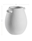 KULALA Living sculptural white ceramic vases with a textured finish and organic curved handles, perfect for modern and minimalist styling