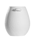 KULALA Living sculptural white ceramic vases with a textured finish and organic curved handles, perfect for modern and minimalist styling