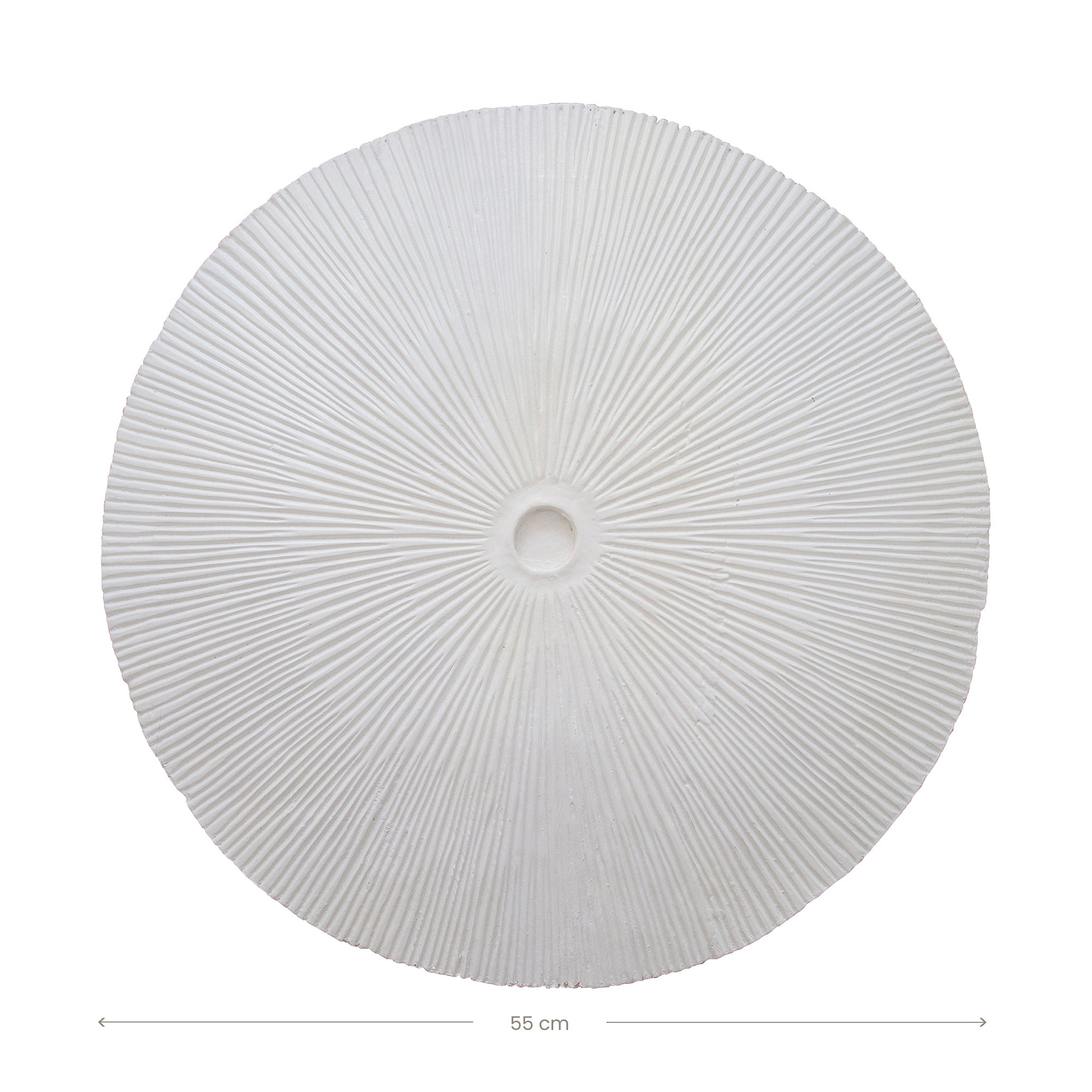 KULALA Living white textured round wall decor set with intricate radial patterns, adding dimension and contemporary elegance to any space