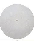 KULALA Living white textured round wall decor set with intricate radial patterns, adding dimension and contemporary elegance to any space