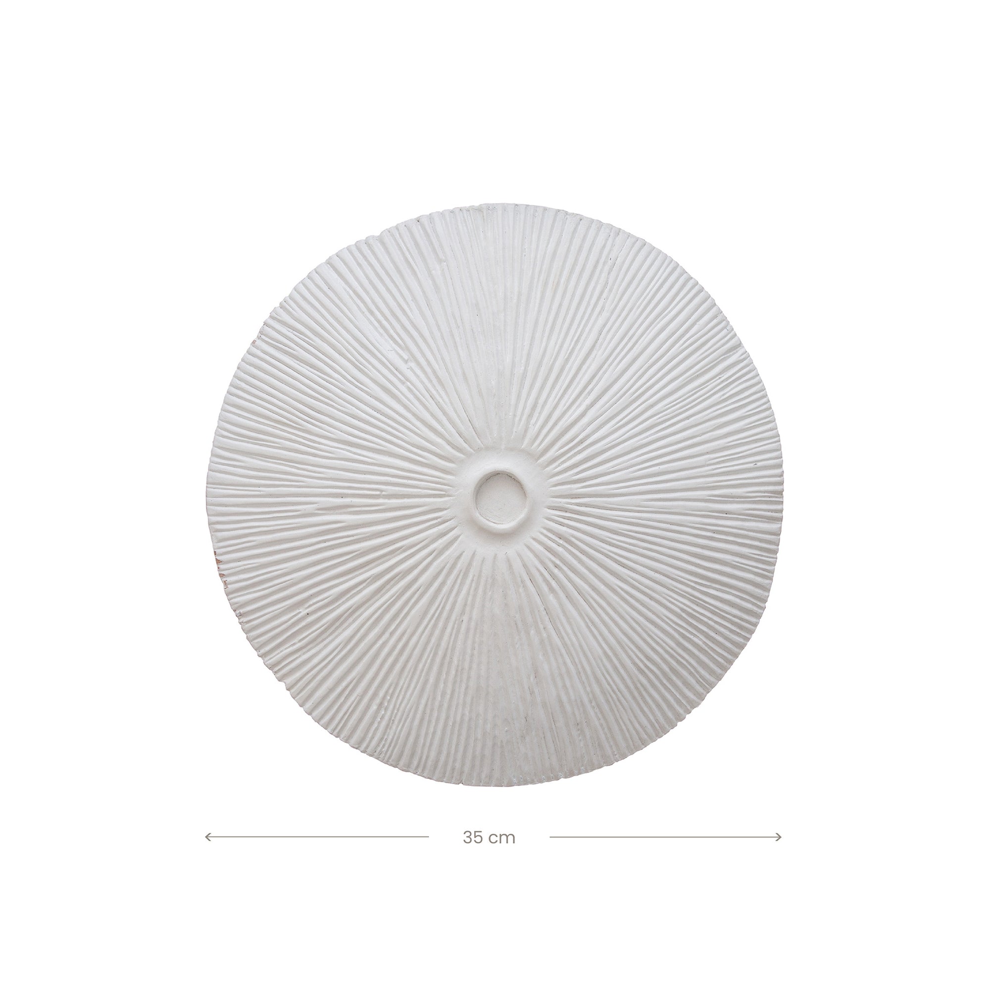 KULALA Living white textured round wall decor set with intricate radial patterns, adding dimension and contemporary elegance to any space