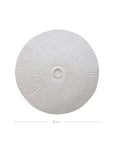 KULALA Living white textured round wall decor set with intricate radial patterns, adding dimension and contemporary elegance to any space