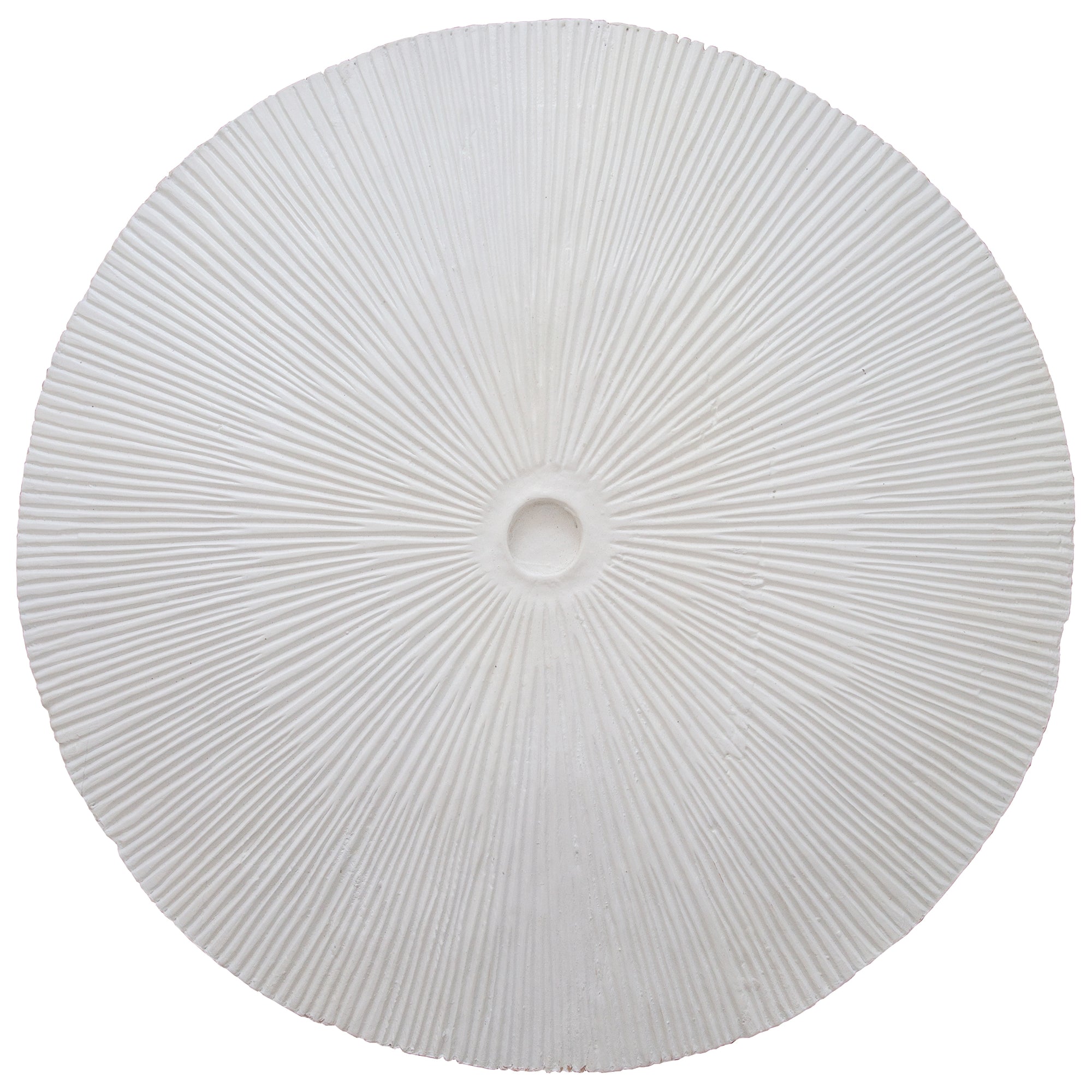 KULALA Living white textured round wall decor set with intricate radial patterns, adding dimension and contemporary elegance to any space