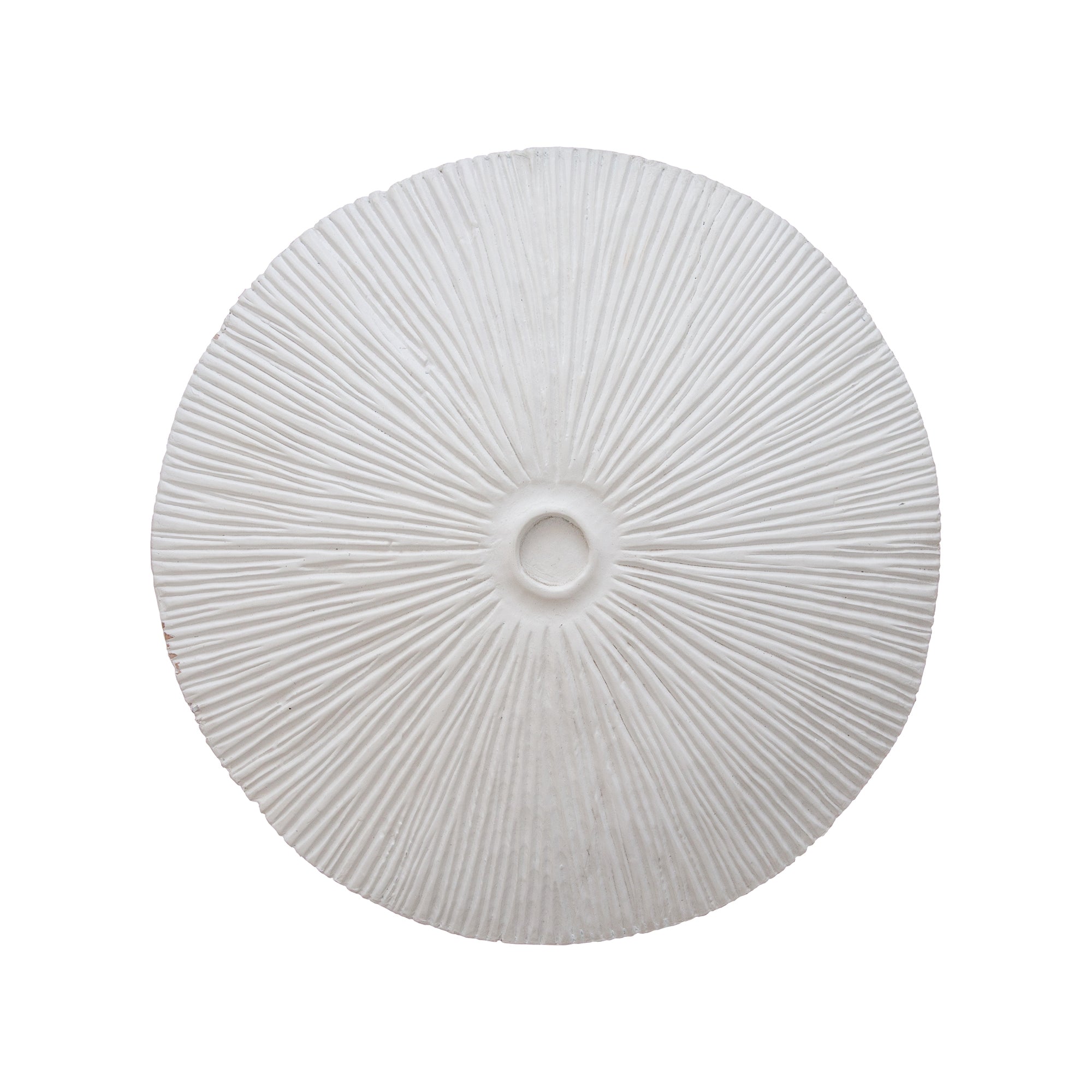 KULALA Living white textured round wall decor set with intricate radial patterns, adding dimension and contemporary elegance to any space