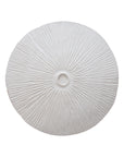 KULALA Living white textured round wall decor set with intricate radial patterns, adding dimension and contemporary elegance to any space