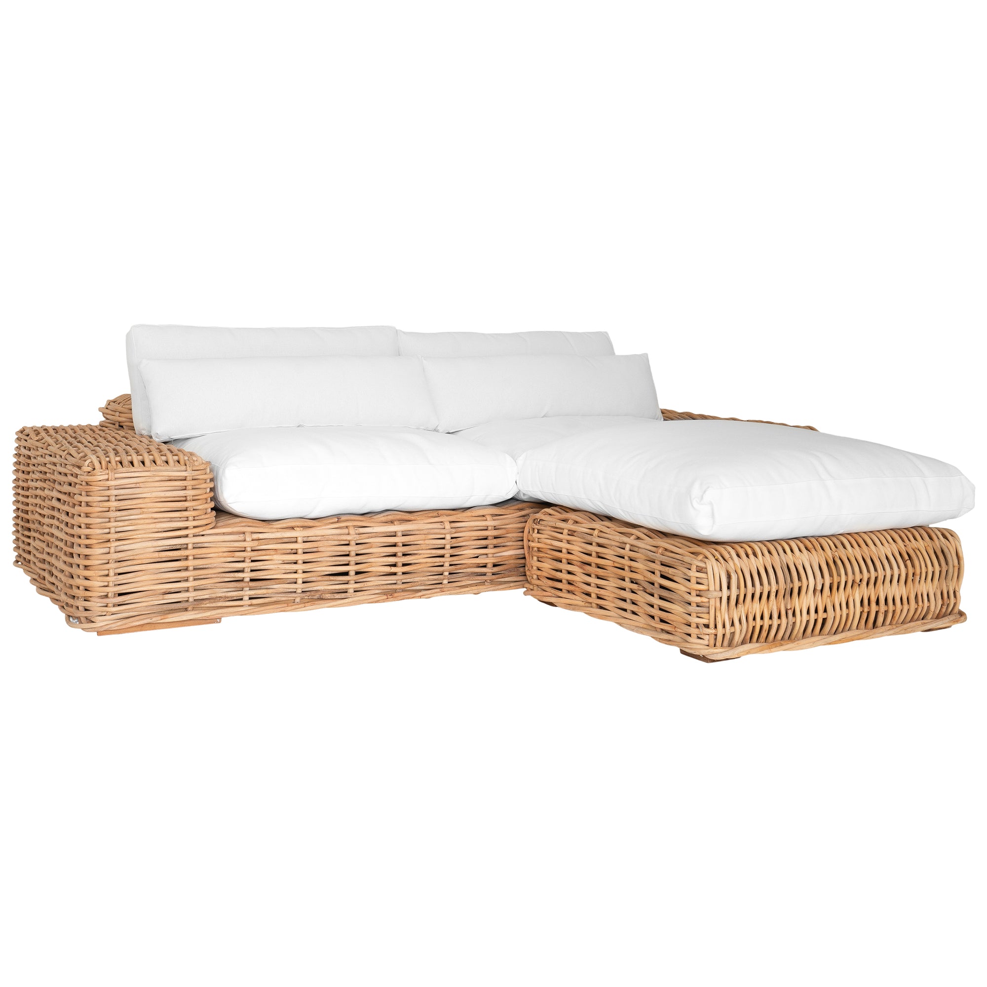 Zambezi Rattan Weave Small Ottoman