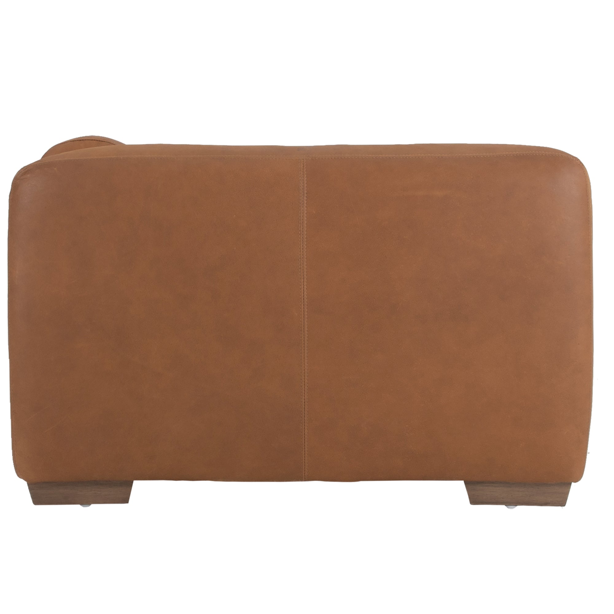 Zanele Three Seater Brown Leather Sofa