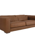 Zanele Three Seater Brown Leather Sofa