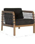 Ziggy Outdoor Teak Armchair One Seater Sofa