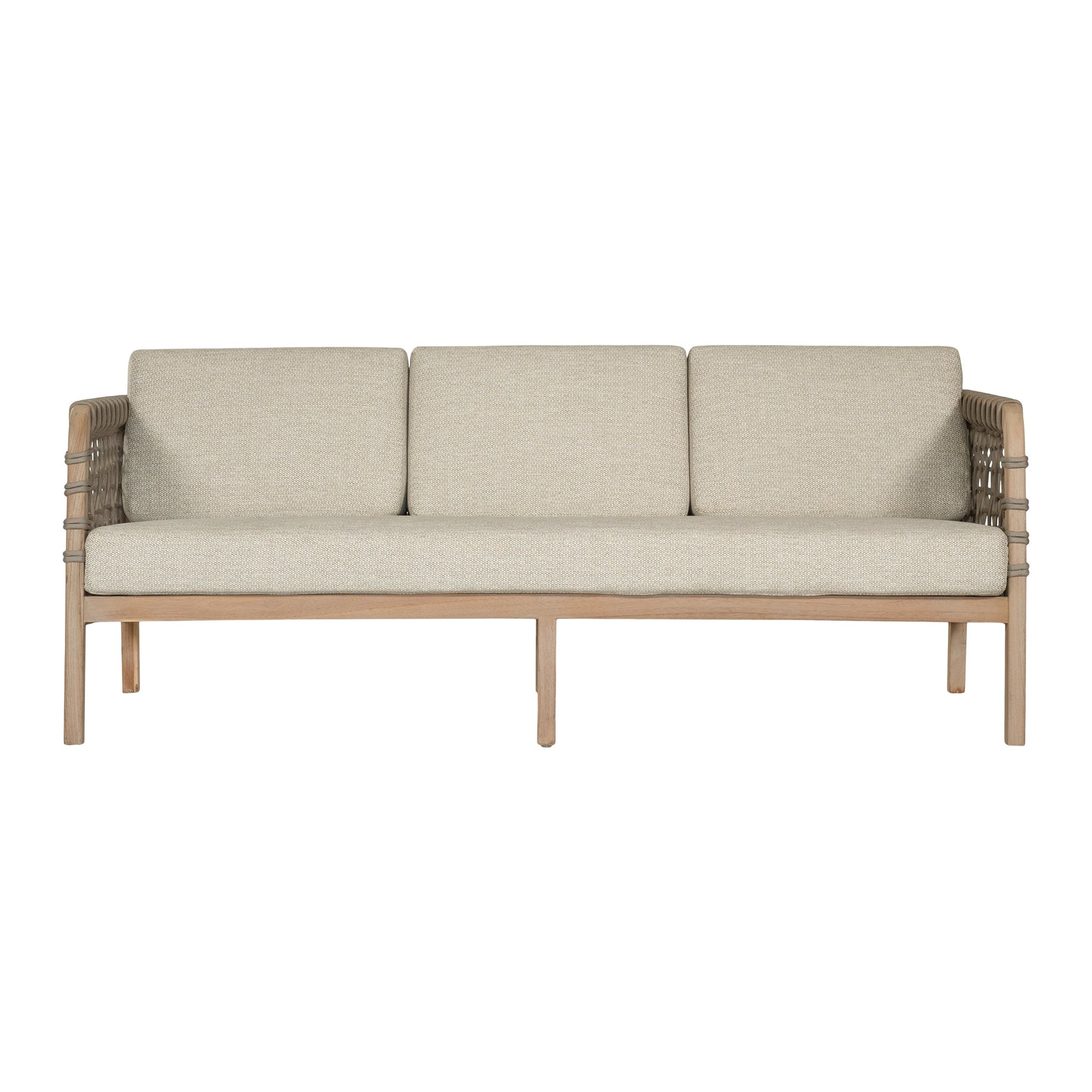 Ziggy Outdoor Teak Three Seater Sofa 