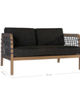 Ziggy Outdoor Teak Two Seater Sofa