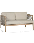 Ziggy Outdoor Teak Two Seater Sofa 