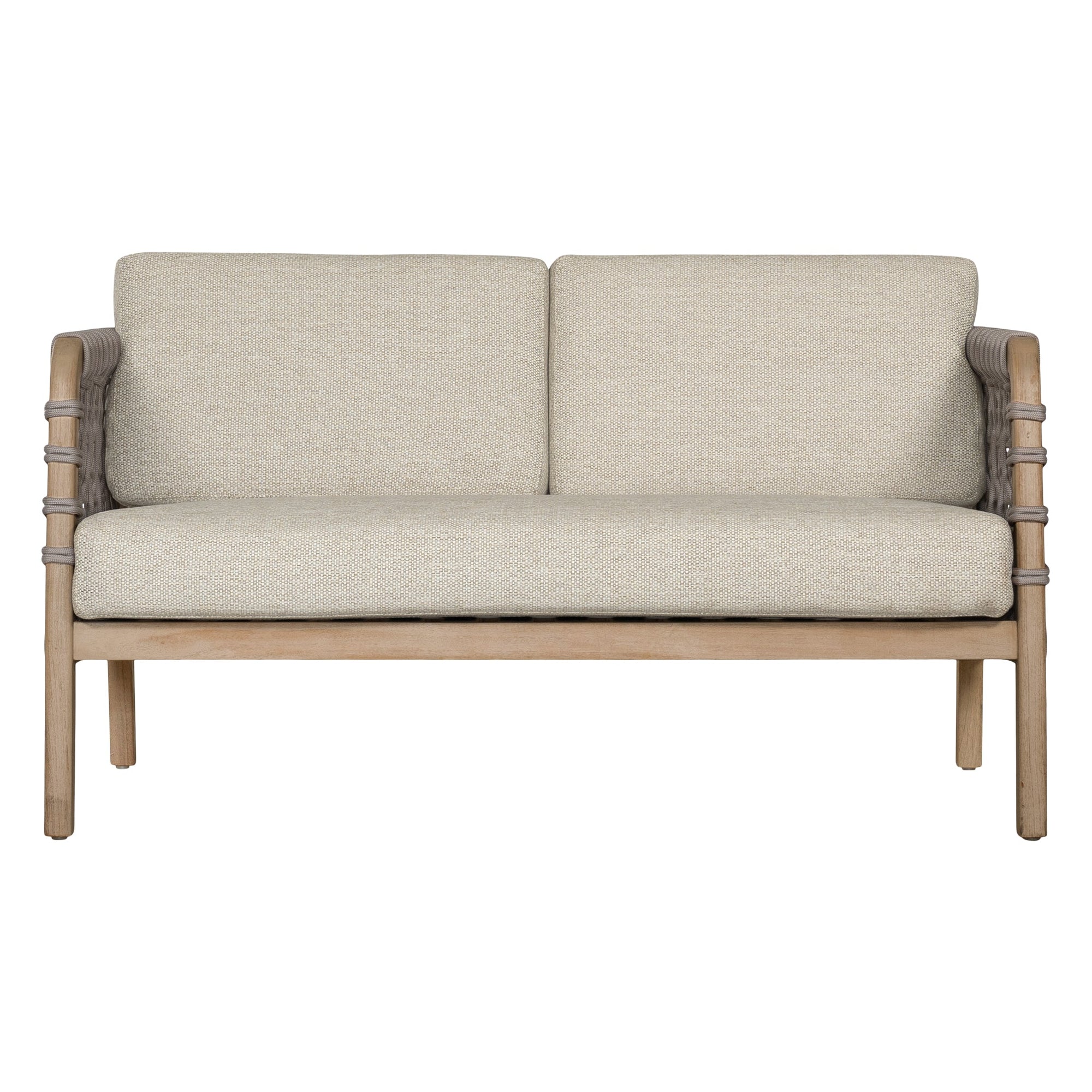 Ziggy Outdoor Teak Two Seater Sofa 