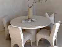 KULALA Tucan Dining Chairs_Nuru Dining Table_Bakinga Paper Mache Vase