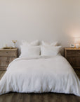 “Whistler” Frayed Linen Duvet Cover