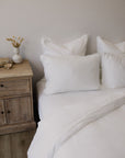 “Whistler” Frayed Linen Duvet Cover