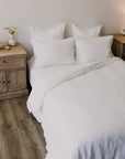 “Whistler” Frayed Linen Duvet Cover