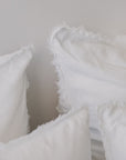 “Whistler” Frayed Linen European Pillowcases - KULALA Living