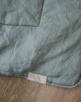 "Sea Mist" Linen Quilted Coverlet