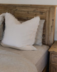 “Whistler” Frayed Linen European Pillowcases - KULALA Living