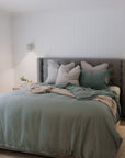 "Sea Mist" Linen Duvet Cover