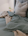 "Sea Mist" Linen Duvet Cover